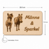 Personalisiertes Holzschild mit Fotogravur & Wunschtext – 20 × 12,5 cm