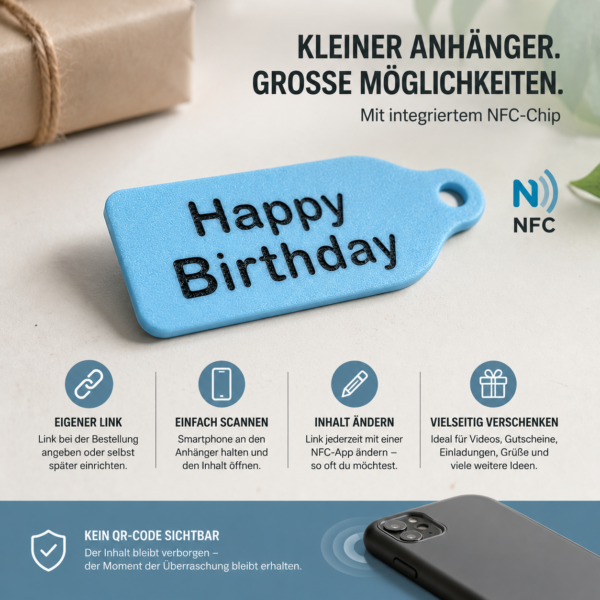 Personalisierter NFC-Geschenkanhänger