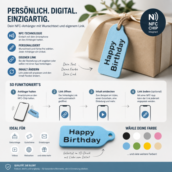 Personalisierter NFC-Geschenkanhänger